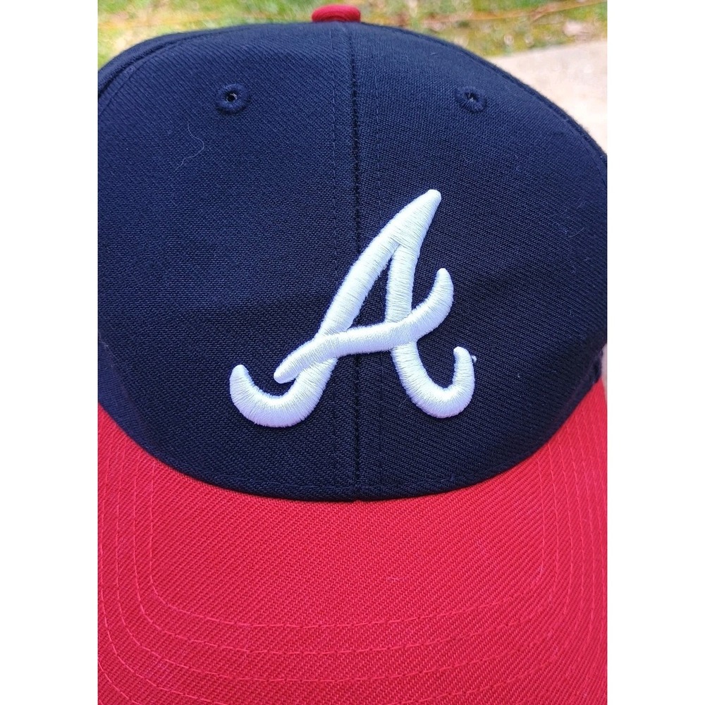 Vintage Twins Enterprise‎ Atlanta Braves Hat Baseball Cap Blue MLB Youth Size - Picture 2 of 4